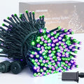 JMEXSUSS 250 LED Halloween Lights Plug in, Purple and Green String Light by JMEXSUSS