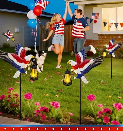 Solar Lights Outdoor 2 Packs 29.9in Eagle Garden Stakes with Solar Lights - Image 4