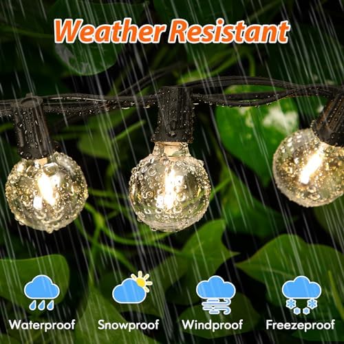25FT LED Outdoor String Lights with Dimmable 3 Color Lights with Remote - Image 5