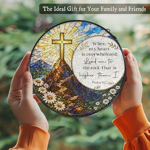 Christian Bible Stained Glass Window Hanging Garden Suncatcher - Image 5