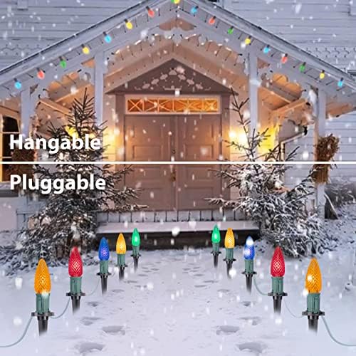 Brightown Strawberry C9 Christmas String Lights Outdoor - 25.7 Feet 20 LED Pathway Lights, Connectable C9 Walkway Light, Waterproof Christmas Light Outdoor Decoration for Lawn Outside, Multicolor - Image 3