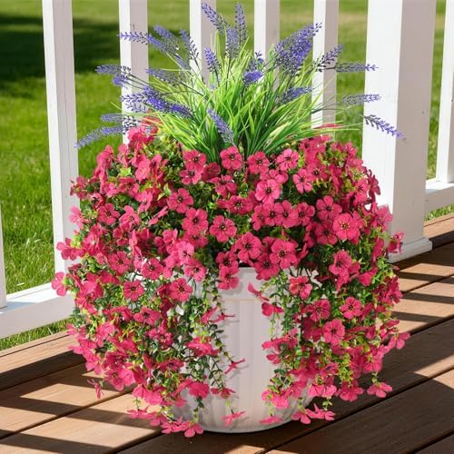 Artificial Fake Hanging Flowers Plants for Outdoor Outside Decoration - Image 7