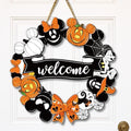 Halloween Door Decorations Welcome Sign Halloween Decor for Outside by FREHVN