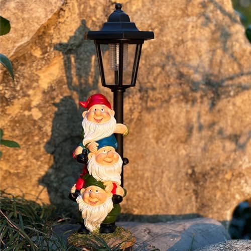 Outdoor Gnome Solar Garden Statue Llight for Garden Yard gnome - Image 2