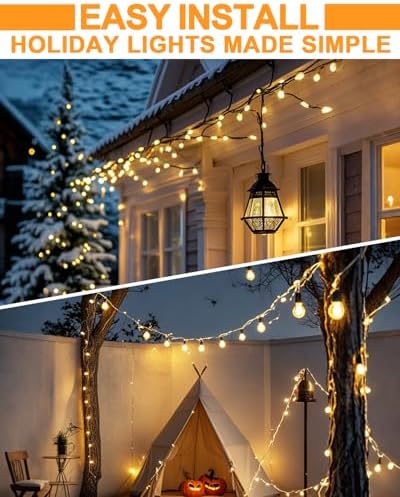 ispneay 48 Clear Waterproof Adhesive Hooks for Outdoor String Lights Clips - Image 6