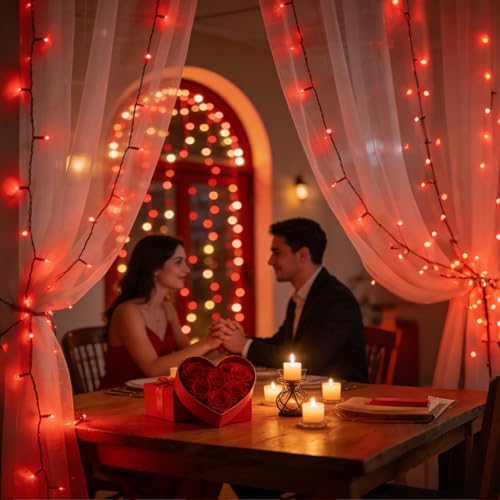 WUXYIYANG 340 LED 90FT Red Valentine Lights, 12 Pro Modes and Timer Memory - Image 2