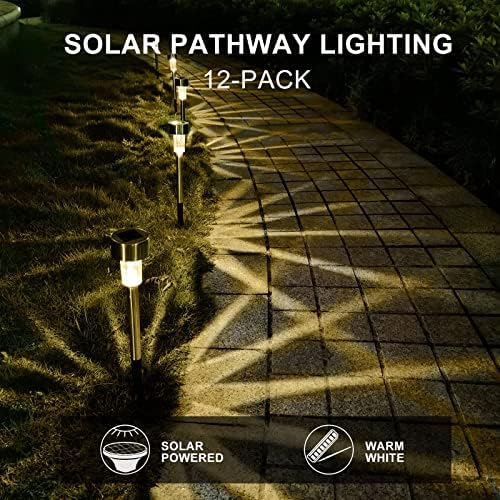 Solar Lights Outdoor Waterproof, Solar Garden Lights, Warm White, 16 Pack - Image 3