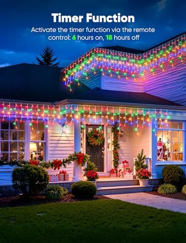 Icicle Lights Outdoor,40 FT 432 LED Icicle Christmas Lights with 81 Drops - Image 5