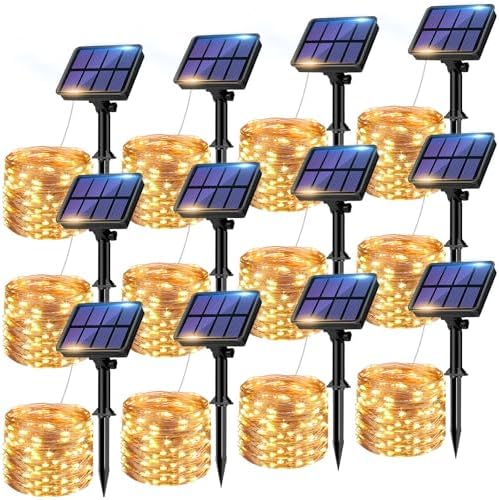 btfarm 12 Pack Solar String Lights Outdoor, Total 396FT 960LED Fairy Lights by btfarmdecorativelighting