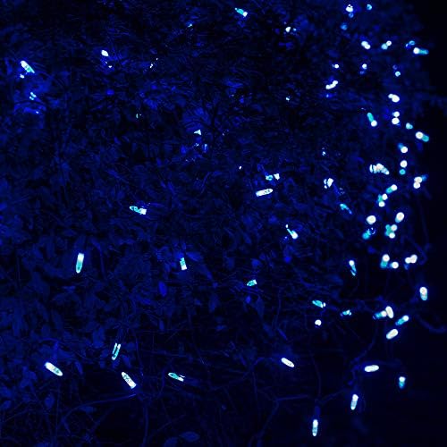 Wintergreen Lighting 100 Blue M5 LED Christmas Net Lights, 4 x 6 ft Green Wire Indoor/Outdoor Commercial Grade Christmas Bush, Shrub & Hedge Lights - Image 5