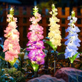 KOOPER Solar Lights Outdoor Garden Decor, 4 Pack Upgraded Delphinium Solar Garden Lights with 36 LEDs, Vivid Flowers Outdoor Waterproof for Landscape Patio Yard Decor by KOOPER