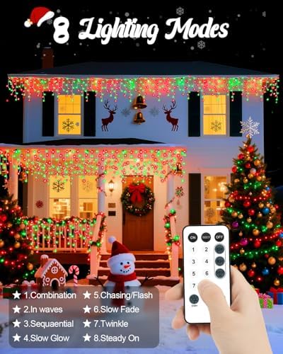 Christmas Outdoor/Indoor Decorations Ice Lights Twinkle Fairy String Light - Image 2