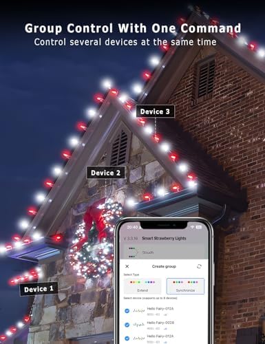 HIITEN Smart RGB C9 Christmas Lights Outdoor 79FT 100 LED, DIY Chasing Effects with Timer Music Sync APP & Remote, Waterproof Extendable Color Changing String Lights for House - Image 5