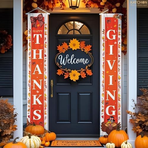 KatchOn Happy Thanksgiving Banner Outdoor 72x12 Inch - Image 6