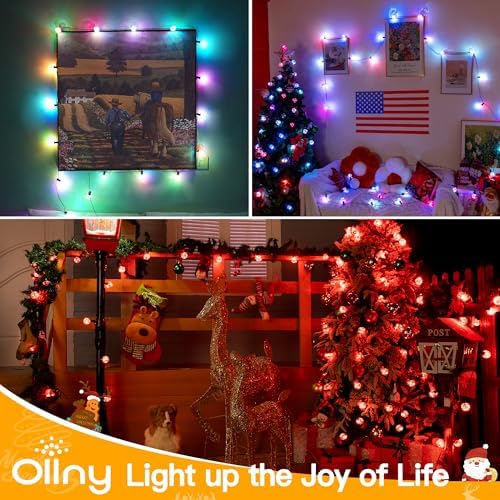 Ollny Outdoor String Lights, 30FT RGBW Color Changing Patio Lights Remote - Image 6