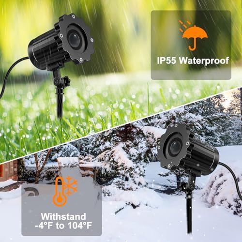 Halloween Projector Lights Outdoor Indoor - 3D Dynamic Green Skull Ghost Projector Decorations Lights, Waterproof Halloween Light for Window, Ground, Roof, Wall,Cemetery, Halloween Decor - Image 3