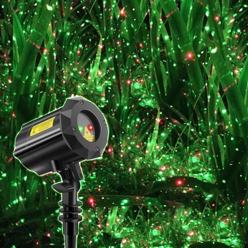 Garden Lights Outdoor Laser Christmas Light Moving Star Projector for Garden, Home (Green Red) by Dalanpa