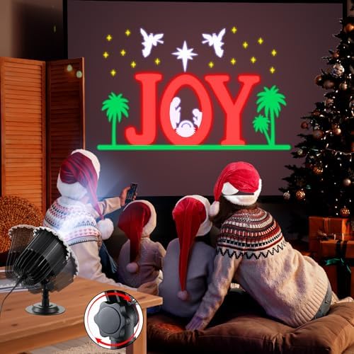 Hohean Christmas Nativity Projector Lights Outdoor Indoor, Waterproof LED Christmas Joy Themed Nativity Scene Projector with Timer Remote for Wall Windows Garage Doors Yard Xmas Decor(Colorful) - Image 5