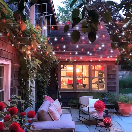 JMEXSUSS 400 LED Red and White Christmas Lights Outdoor with Remote - Image 7
