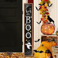 Halloween Welcome Sign for Front Porch Standing, BOO Wooden Porch Sign for Door Decorations, Farmhouse Hanging Wall Sign for Halloween Happy Outdoor Garden Decor 47.2"H - Black by JYKCUL