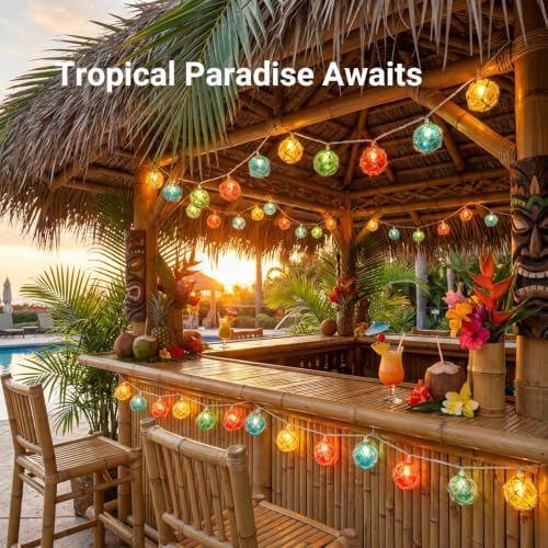 Brillarlights Nautical Fishing Float String Lights, Coastal Themed Buoy Lights Set of 10 Multicolor String Lights for Christmas Trees Decor and Tiki Patio Decorations - Image 2