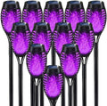 Halloween Decorations Outdoor Flickering Flame Purple Halloween Solar Light by IkeeRuic