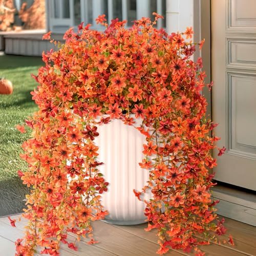 INQCMY Artificial Fall Fake Flowers for Outdoor Fake Hanging Decoration by INQCMYPlantRack