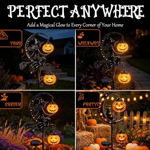 Halloween Decorations Outdoor-Solar Stake Lights Halloween Decor (Black-E) - Image 6