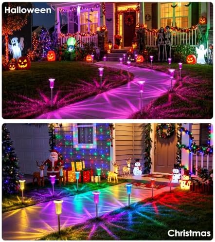 DenicMic Pathway Solar Lights Outdoor Waterproof 4 Pack Halloween Decor - Image 5