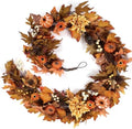 6 FT Fall Dahlia Garland Vine Autumn Sunflower Garland with Maple Pumpkin by Unknown