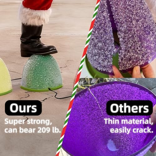 Illuminated Gumdrop Christmas Pathway Lights Outdoor Decorations, Connectable 4Pcs Light Up Gum Drop with Timer for Yard, Cute Holiday Christmas Outside Decor for Porch,Walkway, Gingerbread Theme - Image 7