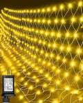 200 LED Christmas Decorative Net Lights, 9.8ft x 6.6ft with 8 Modes, Connectable, Timer, Waterproof, Low Voltage Bush Mesh Lights for Christmas Decorations, Home, Wedding by MIQIA