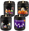 Halloween Scented Candles Set of 4 (7oz Each) – Spooky Aromatherapy Soy Wax Candles with Bat & Ghost Designs, Smokeless for All Saints' Day, Home Decor & Festive Gifts by Grcdoyvl