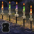 LJLNION Halloween Decorations, 5 Pack Tabletop Candle Lights with Skeleton Ghost Hand, Waterproof Lighted Yard Stakes, Battery Operated for Light Up Halloween Indoor/Outdoor Garden Decor by LJLNION