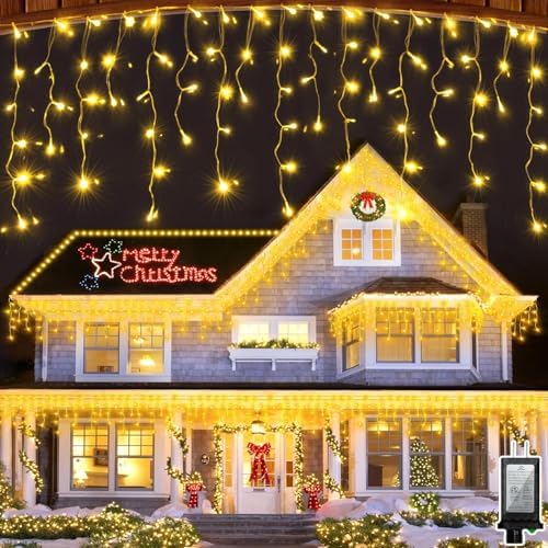 1296 LED 131FT Christmas Lights 288 Drops, Outdoor Hanging light, 8 Modes by WUXYIYANG