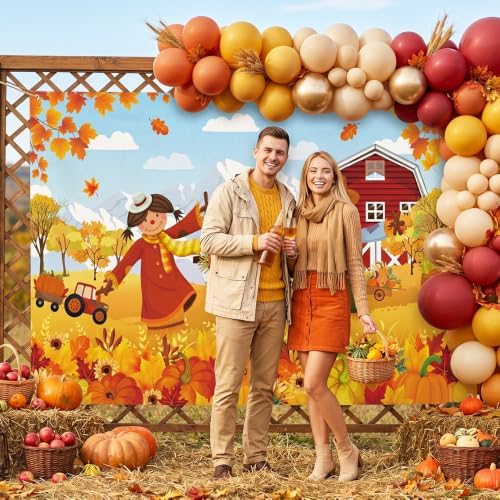 AIBIIN Pumpkin Patch Backdrop Fall Backdrops for Photography 7x5ft - Image 7