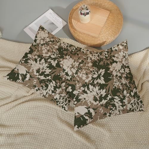 Boho Outdoor Sage Green Floral Vintage Pillow Covers 18x18 Set of 2 - Image 6