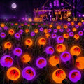 EEW Solar Halloween Decorations Outdoor 6 Pack Eyeball Lights Orange Purple by EEW