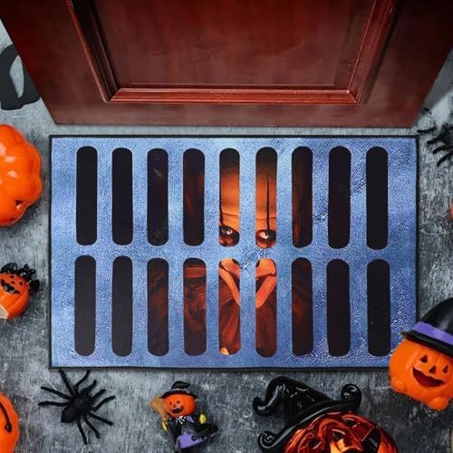 3D Illusion Clown Door Mat, Horror Movie Sewer Doormat, Indoor/Outdoor Welcome Rug (A) by MISEDI