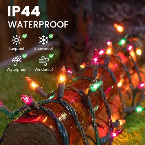 Hopolon Halloween String Lights, 2 Pack 50 Count Orange Purple Green - Image 5