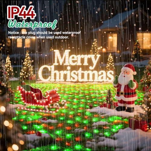 LitHome 14.8FT x 5FT Christmas Net Lights Outdoor Waterproof Connectable - Image 4