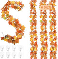 4Pack 23.6FT Fall Maple Leaf Garland for Autumn Thanksgiving Fall Decor by Helimoto