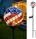 VCUTEKA Decorative Solar Garden Lights, 3.5" Mosaic Globe Outdoor Stake by VCUTEKA