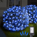 Blue Christmas Net Lights Outdoor 5ft x 6ft Connectable, 120Led 8 Modes Waterproof Black Wire 29V Plug in Mesh Net Christmas Lights for Garden, Yard, Bushes, Trunk, Xmas Tree Decor (Blue) by NeoclassyDirect
