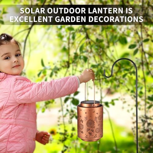 Solar Outdoor Lanterns Garden Decor LED Light Hanging Waterproof - Image 5