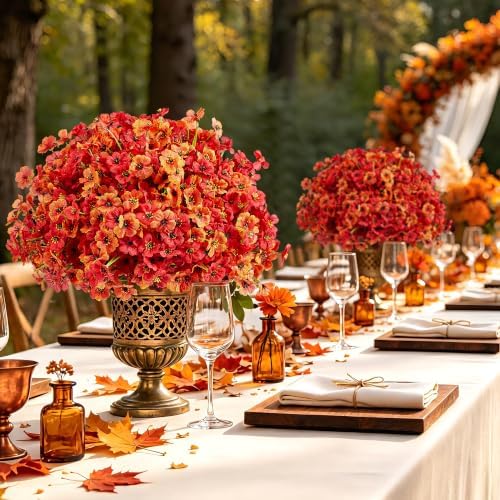16 Bundles Artificial Fall Flowers for Outdorors - Image 4