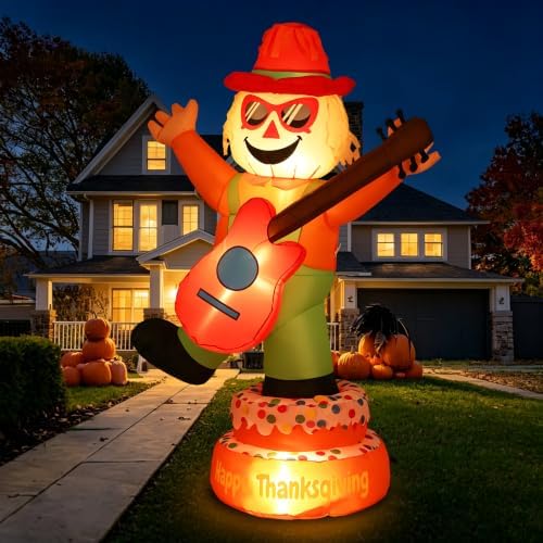 4.1FT Fall Thanksgiving Inflatables Outdoor Decorations with Built-in LEDs - Image 2