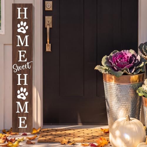 Home Sweet Home Sign, Welcome Porch Decor Front Door Outdoor Wooden Board - Image 3