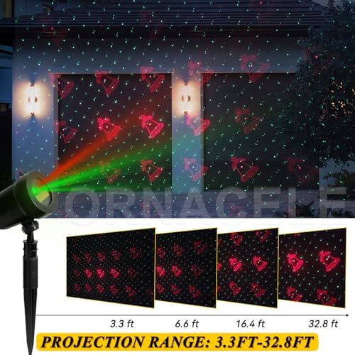 Christmas Laser Light Projector, Star Show LED Lights Red and Green Outdoor IP65 Waterproof, 3 Modes RF Remote Control, Landscape Decoration for Xmas Yard Holiday Party - Image 4
