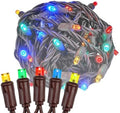 Novelty Lights 34ft 100 LED Multicolor Christmas String Lights, Brown Wire by NoveltyLights-LightExperts